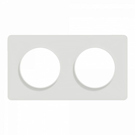 Odace Touch - plaque 2 postes horizontaux ou verticaux entraxe 71mm blanc
