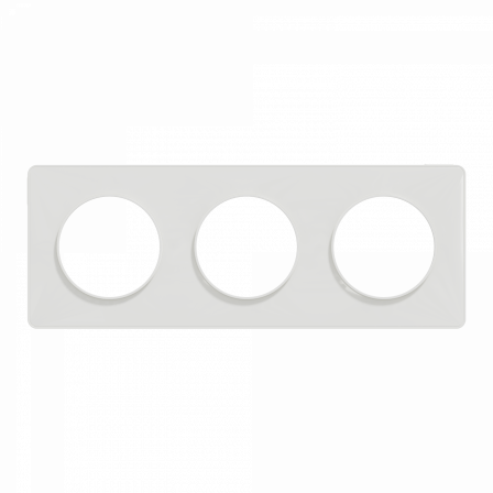 Odace Touch - plaque 3 postes horizontaux ou verticaux entraxe 71mm blanc