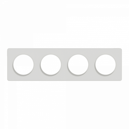Odace Touch - plaque 4 postes horizontaux ou verticaux entraxe 71mm blanc