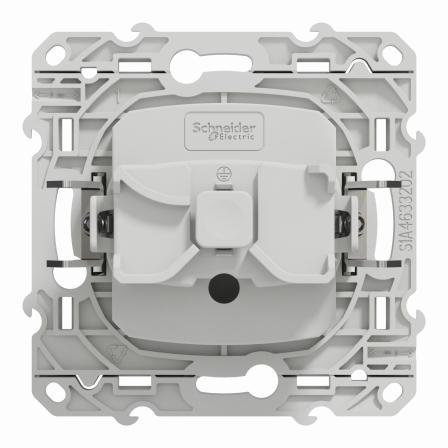 Odace prise de courant 2P+T - blanc - à griffes - 4 connexions rapides par pôle
