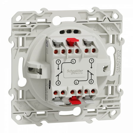 Odace - double va-et-vient - blanc - connexion rapide - griffes montées