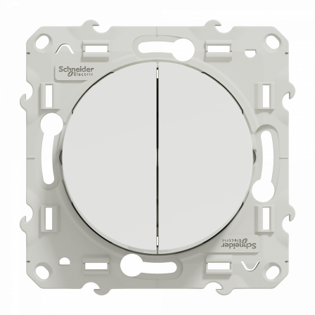 Odace - double va-et-vient - blanc - connexion rapide - griffes montées