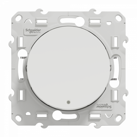 Odace - poussoir lumineux - blanc - 10A - à griffes - voyant LED bleu 0,15mA