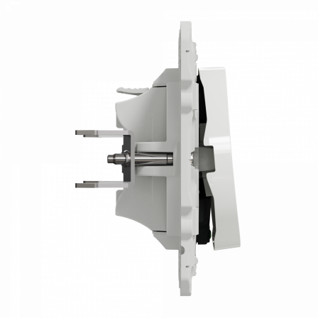 Odace - poussoir lumineux - blanc - 10A - à griffes - voyant LED bleu 0,15mA