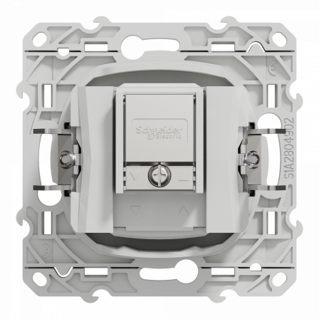 Odace - prise TV/FM/SAT - blanc - 1 entrée - griffes montées