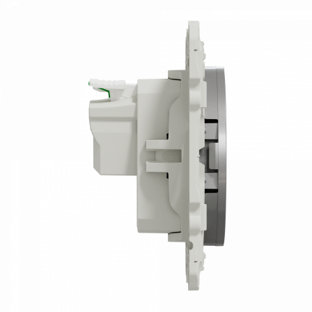 Odace - prise de courant 2P+T - aluminium