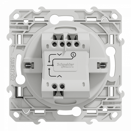 Odace - interrupteur - alu - 3 boutons montée/descente/stop pour volets-roulants