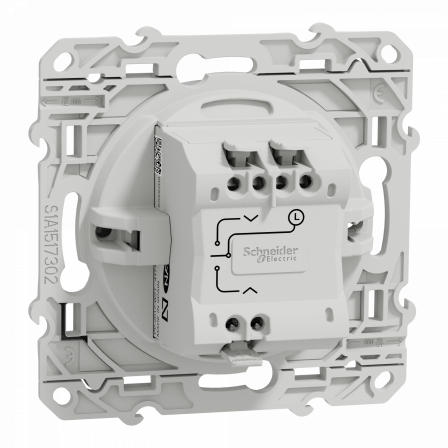 Odace - interrupteur - alu - 3 boutons montée/descente/stop pour volets-roulants