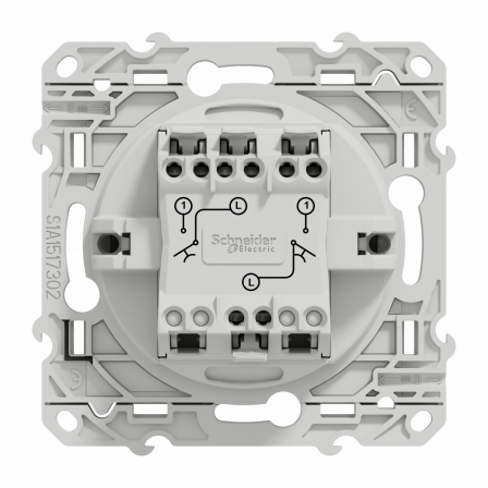 Odace - double poussoir - aluminium - connexion rapide