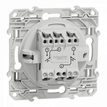Odace - double poussoir - aluminium - connexion rapide