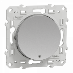 Odace - va-et-vient lumineux ou témoin - aluminium - 10A - LED orange 1,5mA