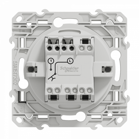 Odace - poussoir avec porte-étiquette - aluminium
