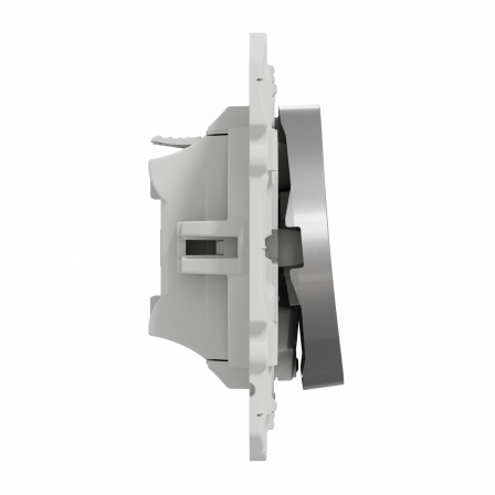 Odace - poussoir lumineux - aluminium - 10A - voyant LED bleu 0,15mA