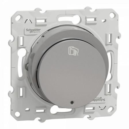 Odace - interrupteur à carte - aluminium - 10A - LED localisation inclus