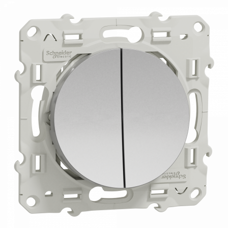 Odace - va-et-vient + poussoir - alu- 10A - poussoir NO/NF