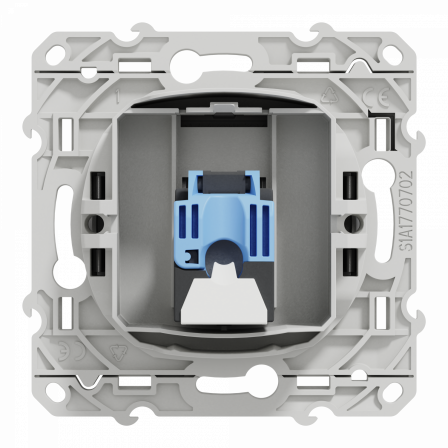 Odace - prise RJ45 cat.6 UTP - grade 1 à 2 (tél. + info.) - à vis - aluminium