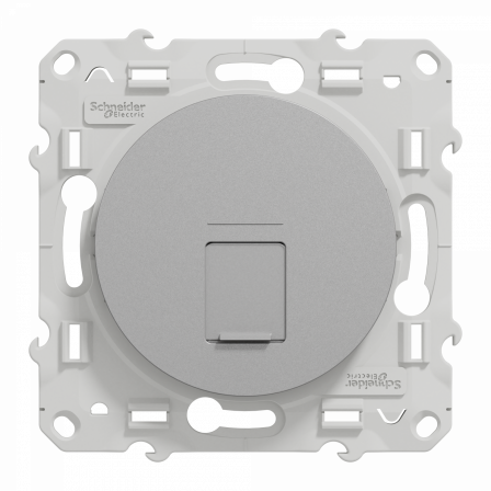 Odace - prise RJ45 cat.6 UTP - grade 1 à 2 (tél. + info.) - à vis - aluminium