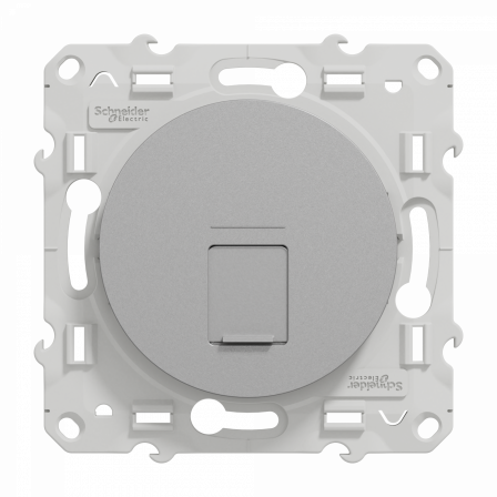 Odace - prise RJ45 cat.6 STP - grade 2TV min à grade 3TV (+ multimédia) - alu