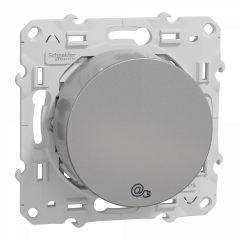 Odace - prise RJ45 CPL - alu- compatible standard HPAV - 200Mbp/s