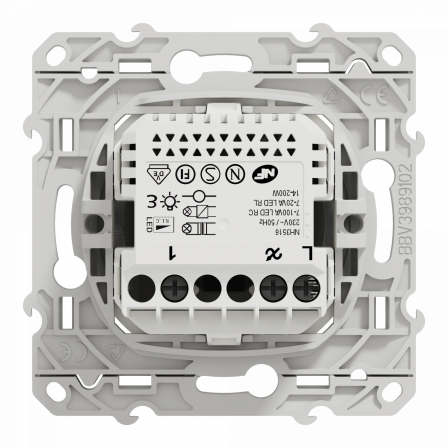 Wiser Odace - variateur rotatif LED - 2 fils - zigbee - alu