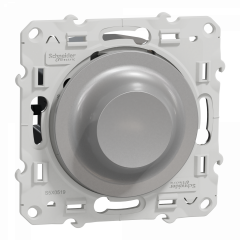 Odace - variateur de lumière universel  en 2 ou 3 fils 3W-100W (LED) - aluminium