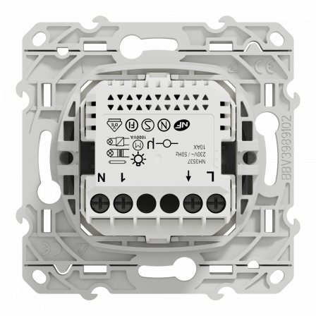 Wiser Odace - bouton poussoir connecté - 10A - zigbee - alu