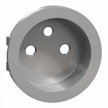 Odace alu- enjoliveur seul prise de courant 2P+T 16A