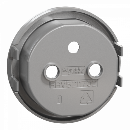 Odace alu- enjoliveur seul prise de courant 2P+T 16A