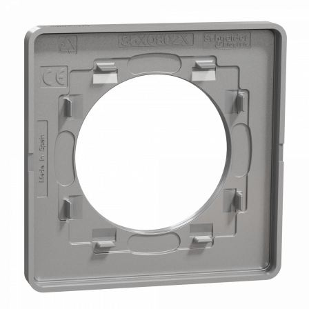 Odace Touch - plaque 1 poste ardoise avec liseré aluminium