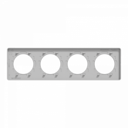 Odace Touch -  plaque 4 postes horizontaux ou verticaux entraxe 71mm aluminium