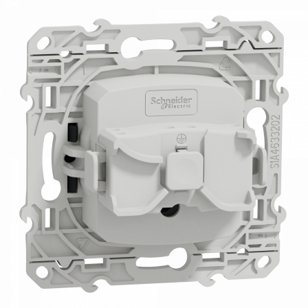 Odace - prise de courant 2P+T - anth. - à vis - 4 connexions rapides par pôle