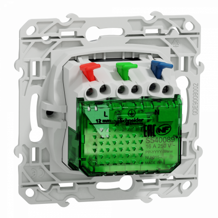 Odace - Prise affleurante + usb C10.5W - anthracite