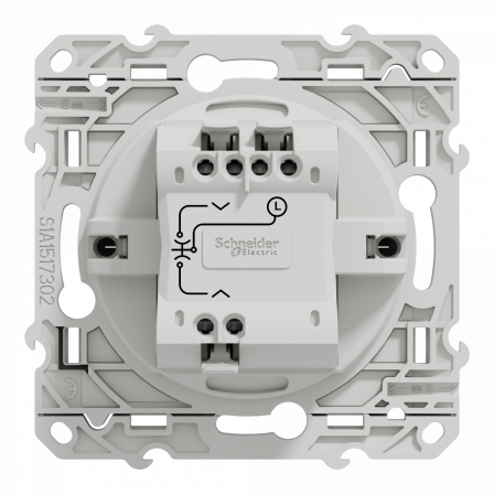 Odace - poussoir anthracite - 2 boutons montée/descente pour volets-roulants