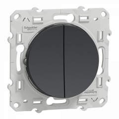 Odace - double poussoir anthracite