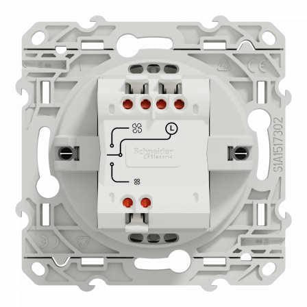 Odace - interrupteur VMC avec position arrêt - anthracite
