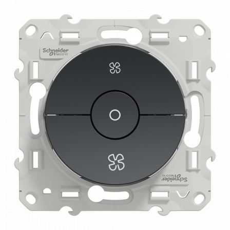 Odace - interrupteur VMC avec position arrêt - anthracite