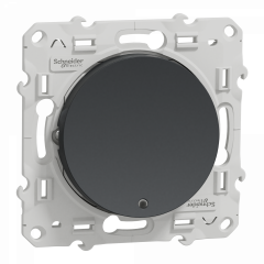 Odace - va-et-vient lumineux ou témoin - anthracite - 10A - LED orange 1,5mA