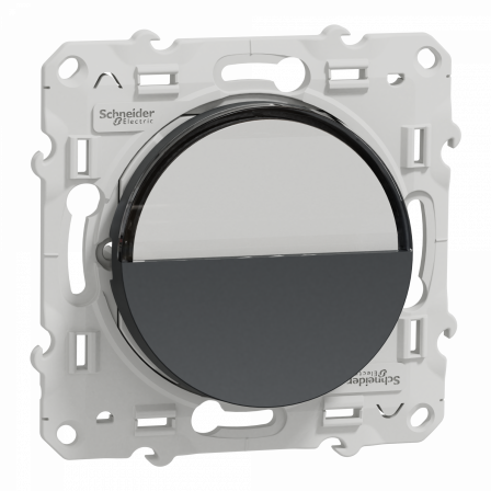 Odace - poussoir avec porte-étiquette anthracite