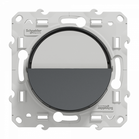 Odace - poussoir avec porte-étiquette anthracite