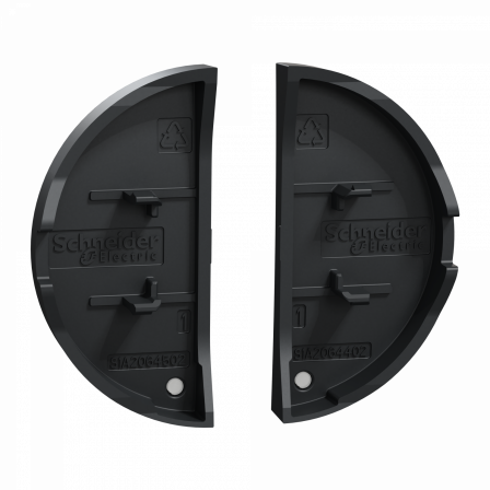 Odace - 2 demi enjoliveur anthracite - livré sans LED