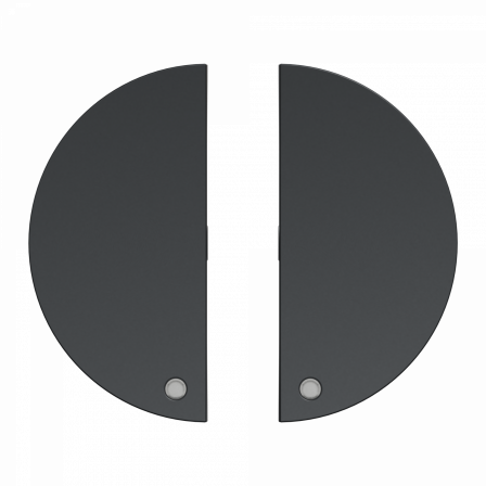 Odace - 2 demi enjoliveur anthracite - livré sans LED