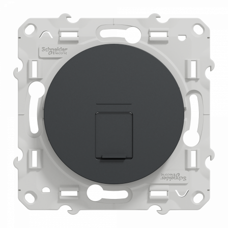 Odace - prise RJ45 - anthracite - sans connecteur (empreinte Infraplus)
