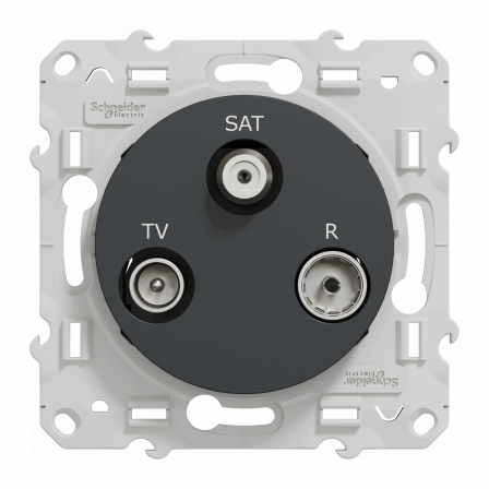 Odace - prise TV/FM/SAT - anthracite - 1 entrée