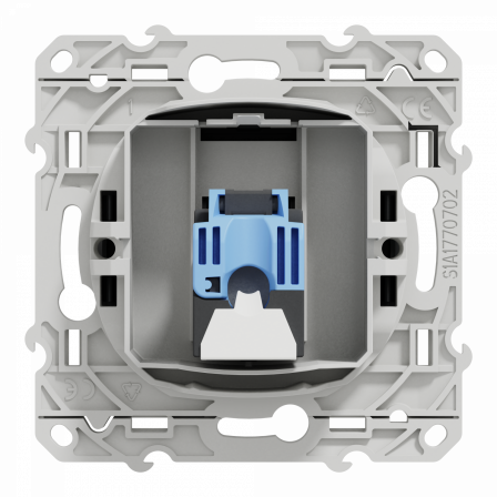 Odace - prise RJ45 cat.6 UTP - grade 1 à 2 (tél. + info.) - à vis - anthracite