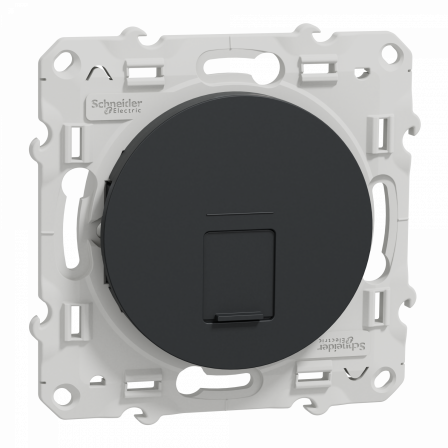 Odace - prise RJ45 cat.6 STP - grade 2TV min à grade 3TV (+ multimédia) - anthr