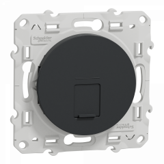 Odace - prise RJ45 cat. 6a STP - grade 3 TV (+multimédia) - anthracite