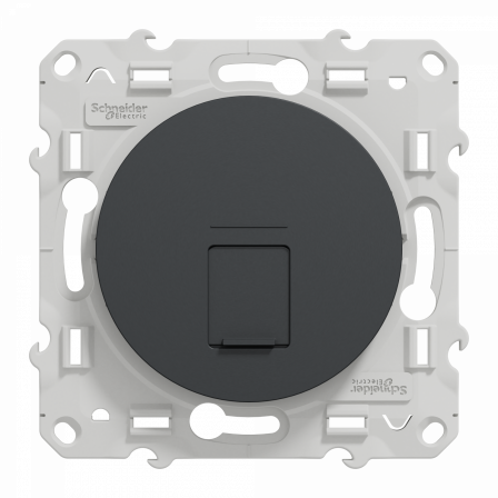 Odace - prise RJ45 cat. 6a STP - grade 3 TV (+multimédia) - anthracite