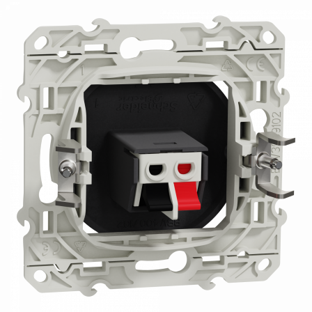 Odace - prise haut parleur - 1 sortie - anthracite