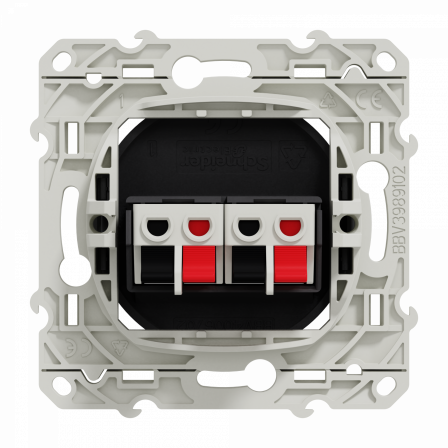Odace - prise haut-parleurs - 2 sorties - anthracite