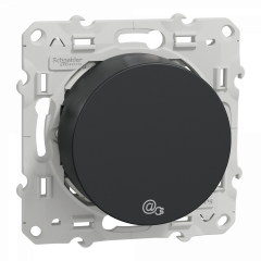 Odace - prise RJ45 CPL - anthracite - compatible standard HPAV - 200Mbp/s